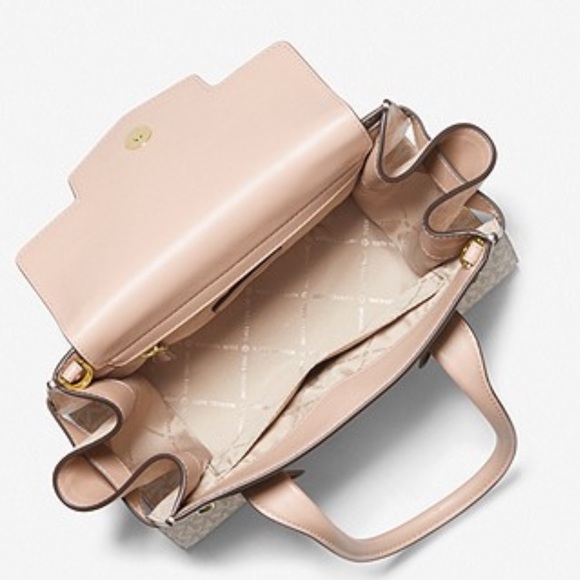 MICHAEL KORS
Carmen Medium Color-Block Logo Satchel color Buff Multi - Picture 10 of 16